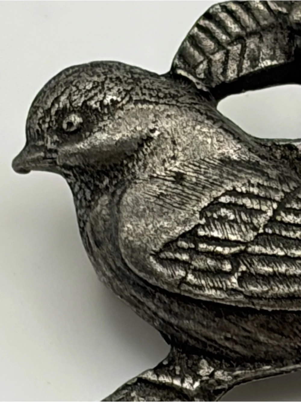 Vintage Birds and Blooms 2002 Limited Edition Songbird Pin Pewter Grandmacore